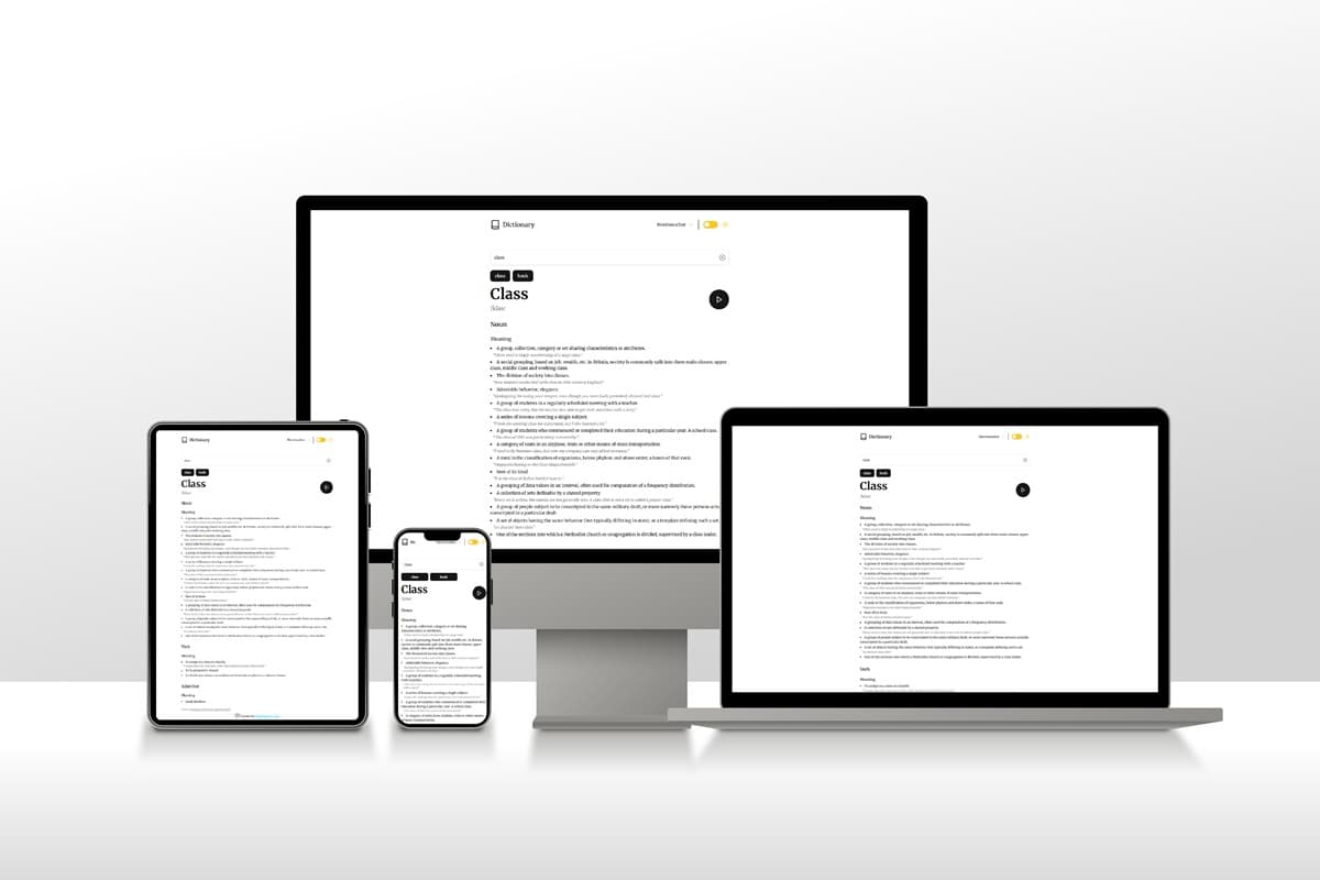 اپ دیکشنری وب: جستجو و معانی